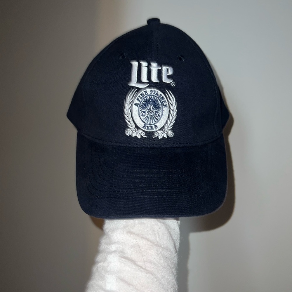Miller Lite Beer Embroidered Black Hat / Cap